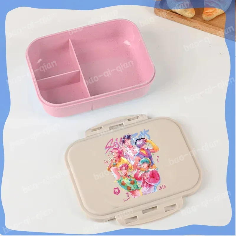 kpop Demon Hunters Lunch Box Anime Large Capacity Food Storage Containers Picnic Lunchbox Office Dinner Case Lumi Mila Hunter - view 5