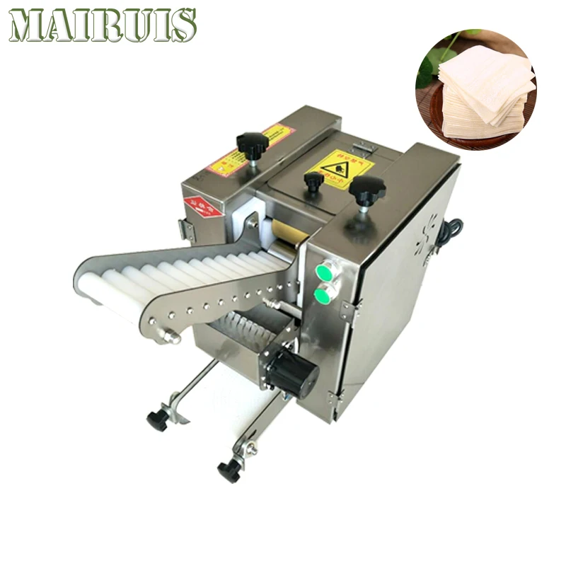 220V Stainless Steel Automatic Wonton Dumpling Skin Machine/Roti Chapati Dumpling Wrapper Maker Machine