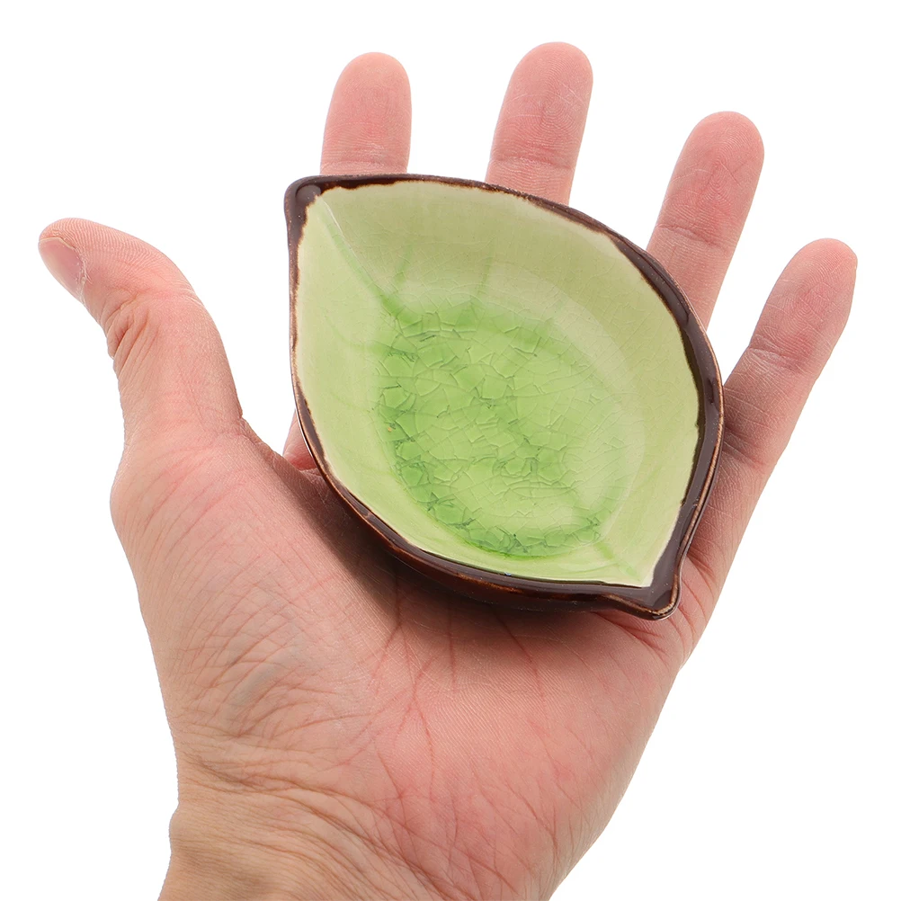

12Pcs Porcelain Small Sauce Plates - Cute Leaf Design Dipping Bowls for Japanese Appetizer Cheese Board Holiday Wedding