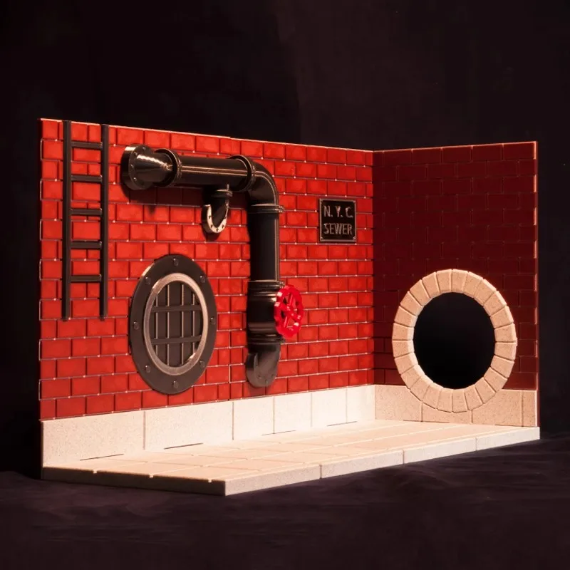 Wikeetoys Display Base New York Sewer  1/12 Scale for 6 Inch Action Figures TMNT Simple Scene for photos