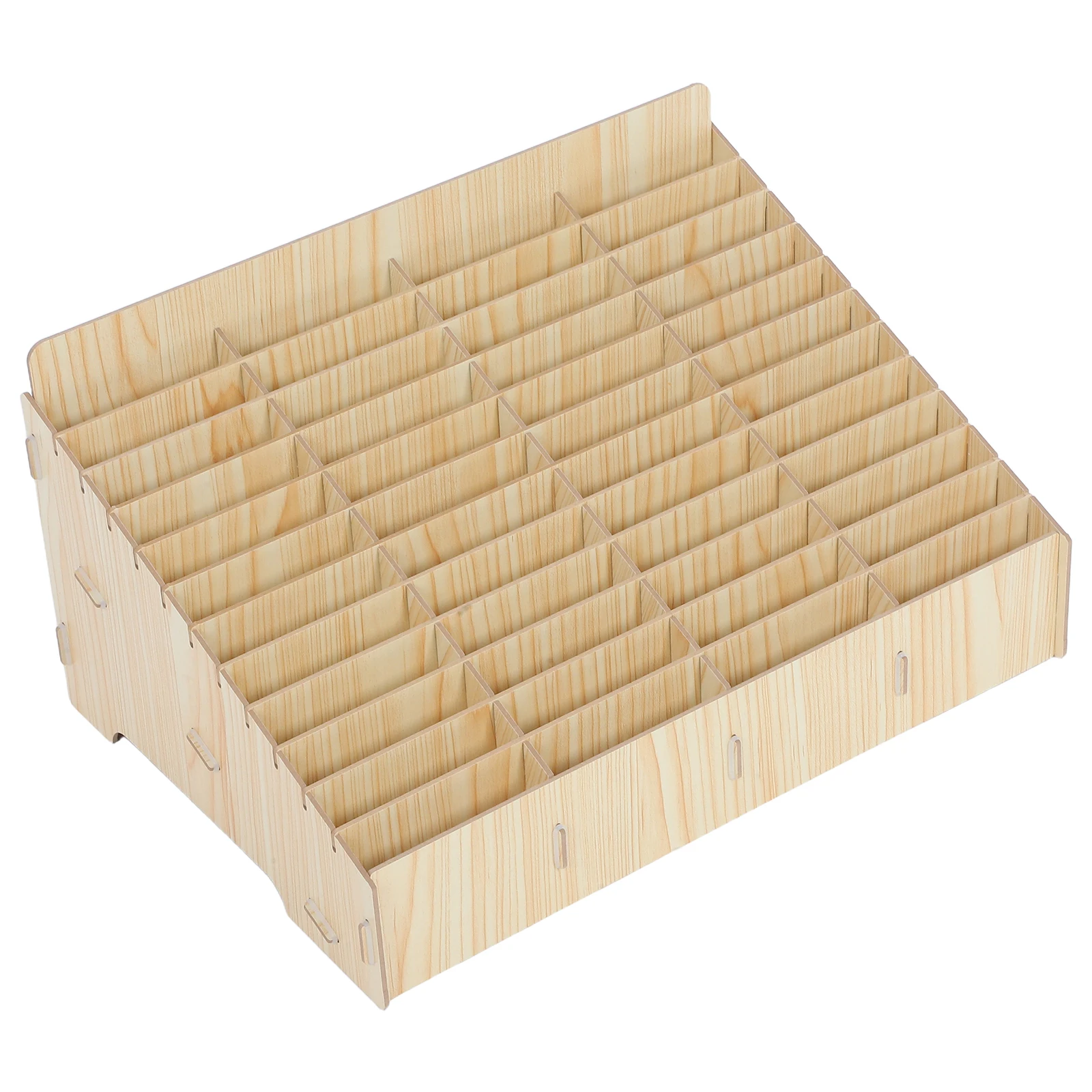 

Wooden Phone Phone Organizer Multicompartment Cellphone Management Rack Office Classroom Organizer Mobile Storage Box