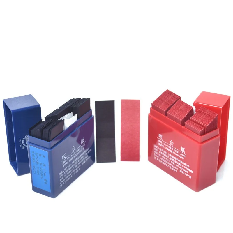 300 Uds. Papel articulado Dental 55*18mm azul/rojo papel oclusivo tira  ortodoncia articulada Dental papel cuidado  los dientes