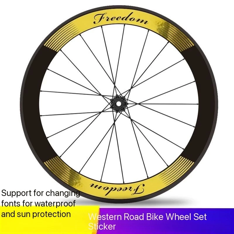 

Road Bike WheelSet Sticker MTB Rim Decals Waterproof Sunscreen Cycling Reflective Stickers Bike Accessories Bike Decorative