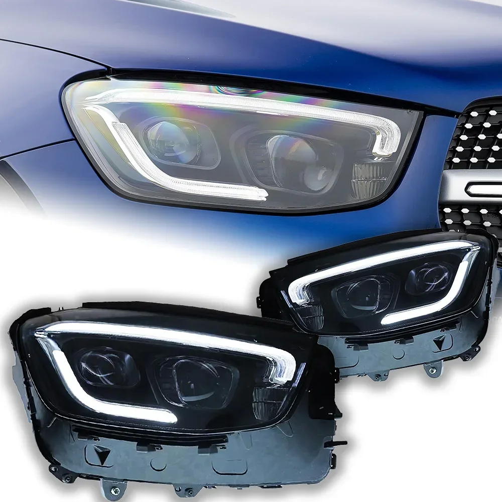 Auto Verlichting voor Benz GLC Koplamp Projector Lens GLC 300 X 253 Signaal Hoofd Lamp GLC 250 LED Koplampen Drl Automotive Accessoire