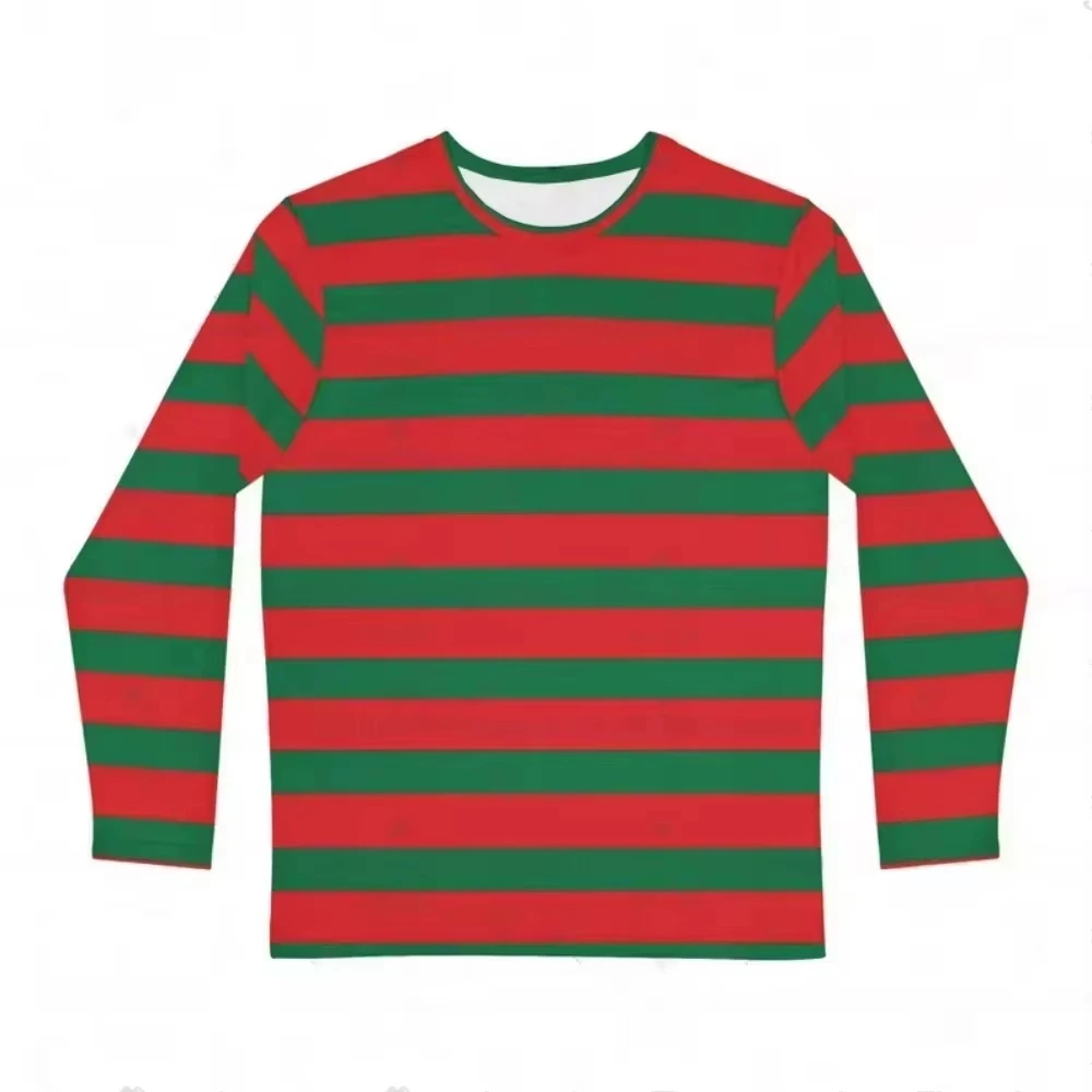 Frühlings-/Herbststil # Gestreiftes T-Shirt für Erwachsene und Kinder, Langarm-Oberteil, Kinder-Freizeit-T-Shirts, Alltagskleidung – Detail 7