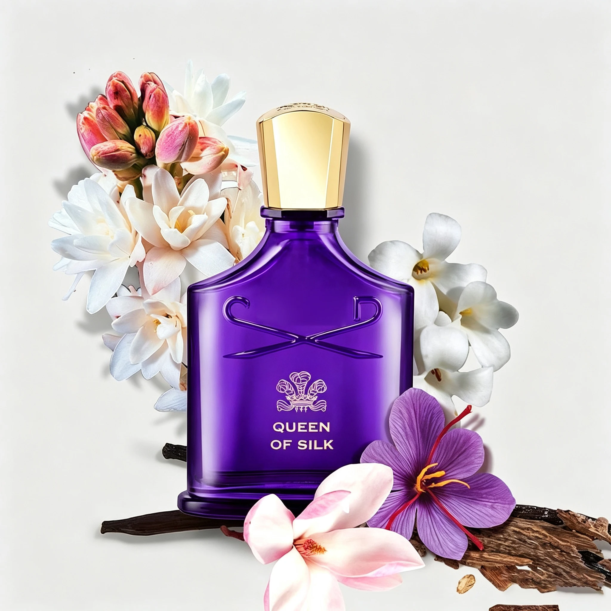 Fragrance Queen Perfume - น้ำหอม Queen of Silk Queen กลิ่นหอมของดอกไม้สีขาวอำพัน