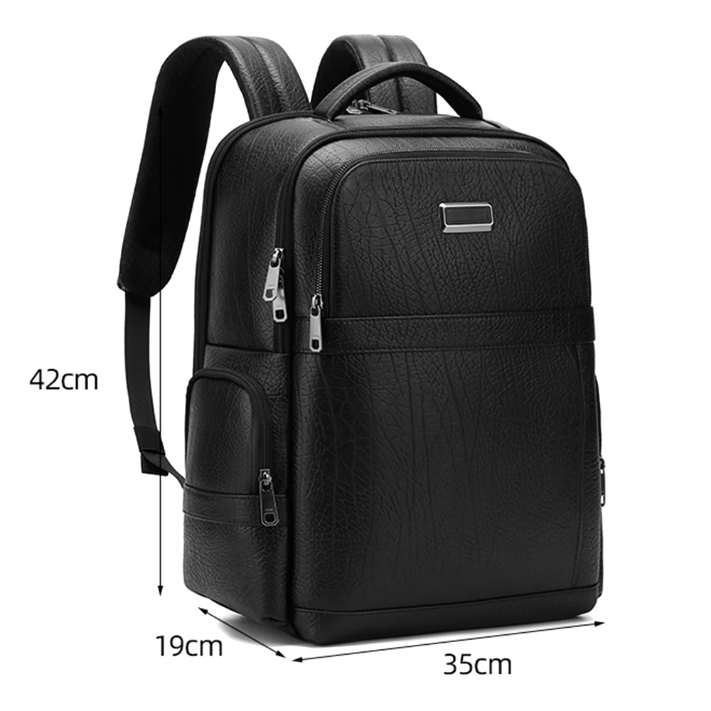 Men\'s travel backpack Leather waterproof outdoor business computer bag advanced sense backpack shoulders