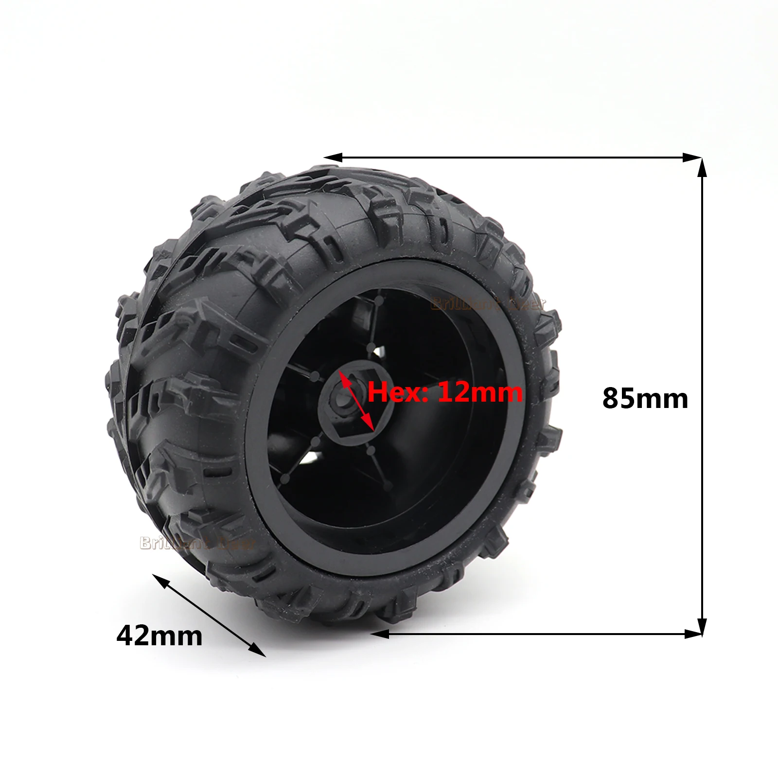 4 Pz/lotto 12 millimetri Esagonale Monster Truck Ruota Pneumatici per SCY 16101 Pro 16102 Pro 1:16 Off Road RC Auto Parti di Aggiornamento 6034