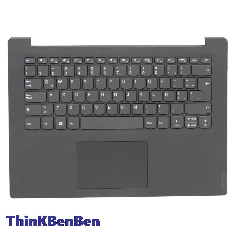 

LAS Latin Spanish Texture Iron Gray Keyboard Upper Case Palmrest Shell Cover For Lenovo V14 ADA ARE IGL IIL IKB IWL 5CB0W44500