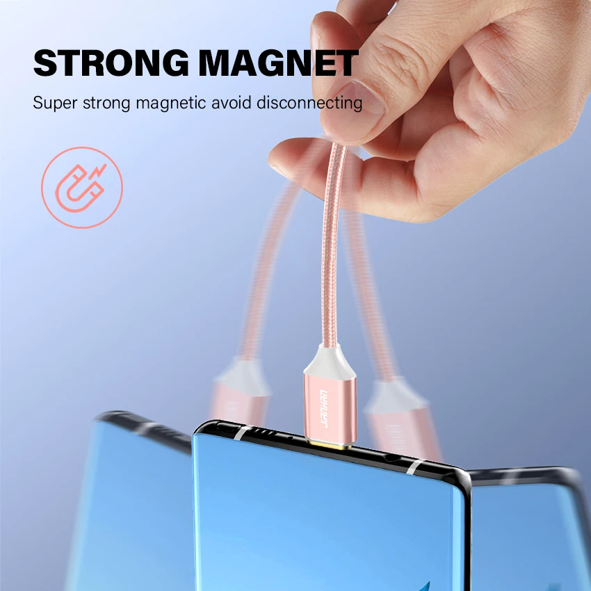 JianHan Magnetic Micro USB Cable 1m Fast Charging Micro USB Magnetic Cable for Samsung Xiaomi Data Wire Cord