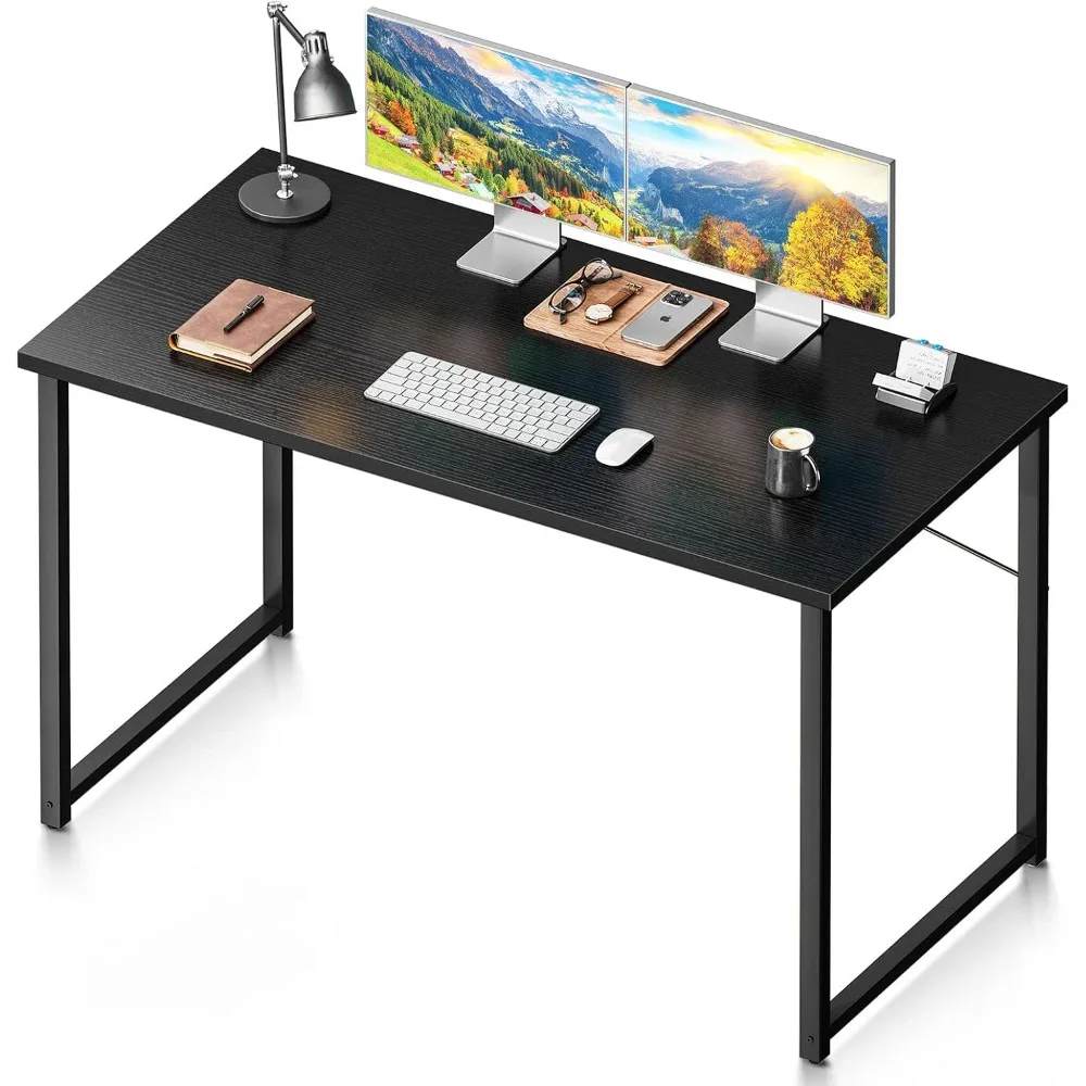 

Coleshome 48 Inch Computer Desk, Modern Simple Desk for Home Office, Study Student Writing Desk, Black