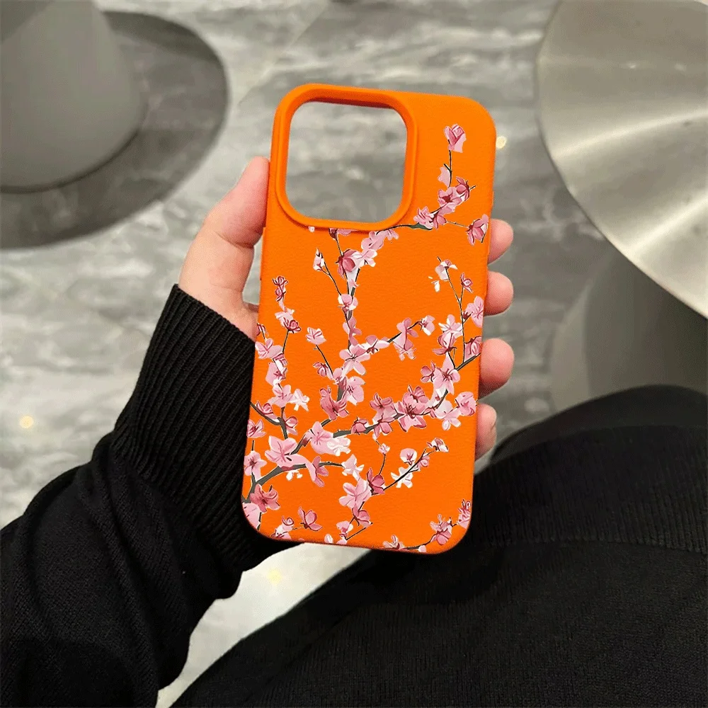 Rosa Pflaumenblüten-Zweig Handyhülle für iPhone 17 16 15 14 13 Pro Max 16 15 14 Plus 17 16 15 14 Pro 17Air Silikon Matte Hülle – Detail 6
