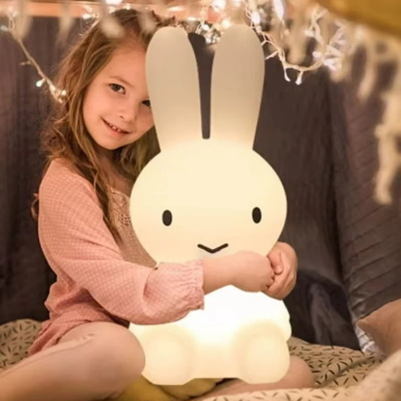 Cute Lighting Rabbit Mood Light LED Desk Lamp Cute Cartoon Children\'s Gift Bedroom Bedside Light Living Room Floor Light