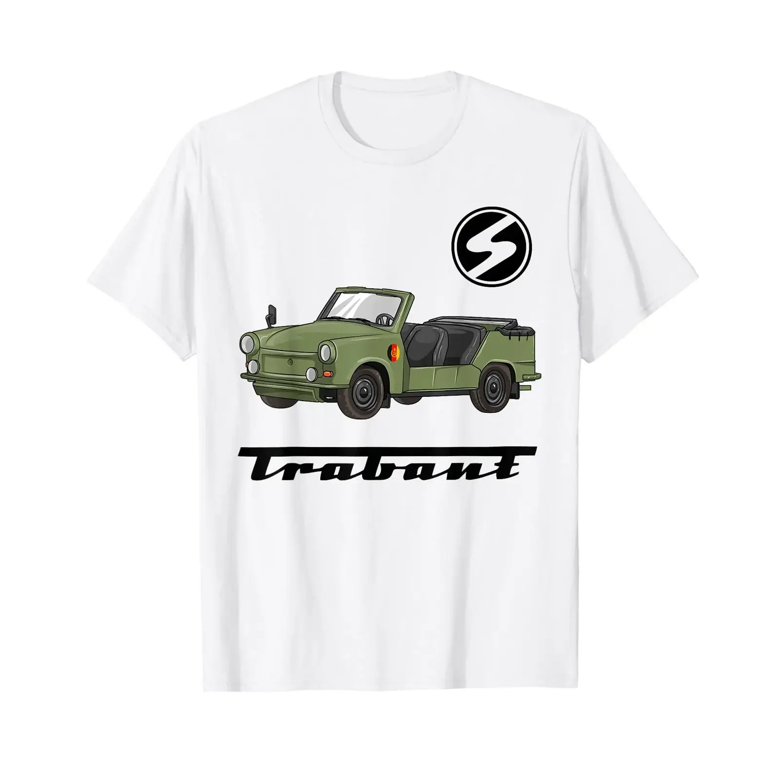 Trabant Kübel Trabi 601 Bucket Cart East Germany Ossi T Shirt vintage Washed Stylish Unisex Casual fashion Breathable Slightly
