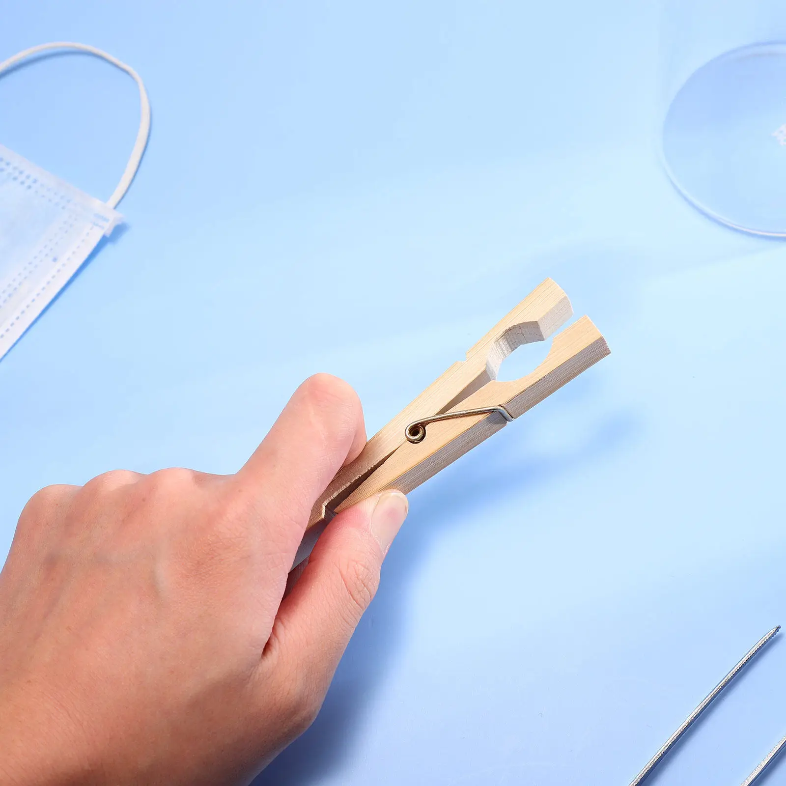 

10Pcs Wooden Test Tube Clamp Strong Grip Lightweight Laboratory Clip for Experimental Course Teaching Aid Accessories