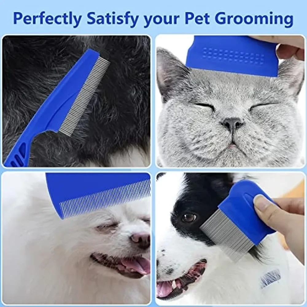 Home Pet Animal Care Comb Protect Flea Comb For Cat Dog Pet Stainless Steel Comfort Flea Hair Grooming Comb Cleaning Supplies