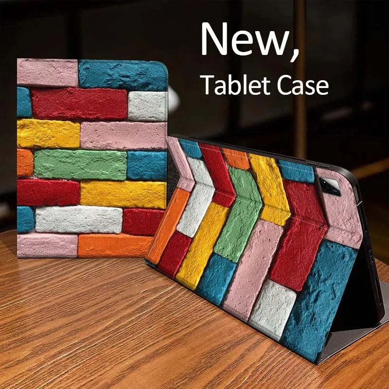 

Colorful Paint Mosaic Squares For Xiaomi Mi Redmi Pad 2 4 5 7S 6S 6 7 8 Plus SE Pro K 2025 inch 8.7 11 Tablet Case