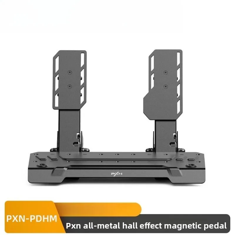 PXN-PDHM Full Metal Hall Magnetic Racing Pedal Set, 3-Pedal with Adjustable Position & Angle, High Sensitivity for PC Racing Sim