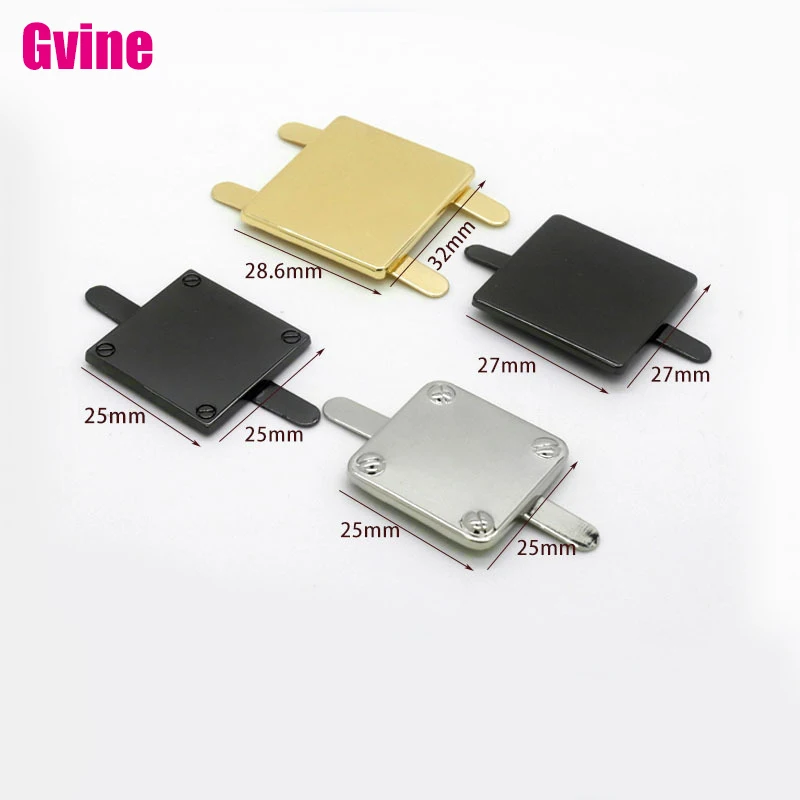 

10PCS Square Metal Bag Labels Buckle Custom Logo Handcrafts Decorative Tags Garment Label for Clothes Handbag Bag Accessories