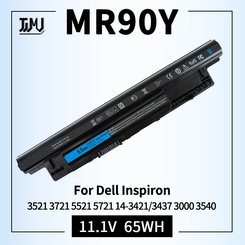 

65WH MR90Y Battery Compatible for Dell Inspiron 3521 3721 5521 5721 14-3421 14-3437 14R-5421 17 Latitude 3000 3540 Series XCMRD