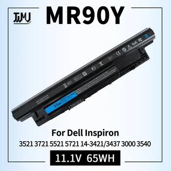 65WH MR90Y 배터리, 델 인스피론 3521 3721 5521 5721 14-3421 14-3437 14R-5421 17 위도 3000 3540 시리즈 XCMRD와 호환