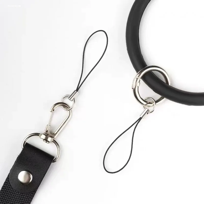 Mini Lanyard Phone Ring Strap for Mobile Phone Lanyard Cell Split Ring Strap for Cellphone USB Drive Keychain DIY (6 Pieces)