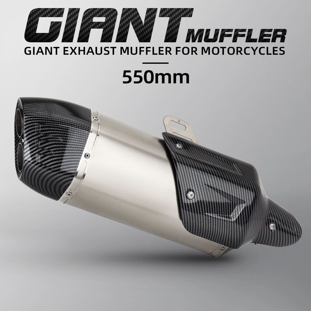 Motorcycle Exhaust Muffler 51MM Adventure Motorbike Escape Pipe 550MM Tail Tube For CRF1100L R1250GS TENERE 900 DL1050 KLZ1000