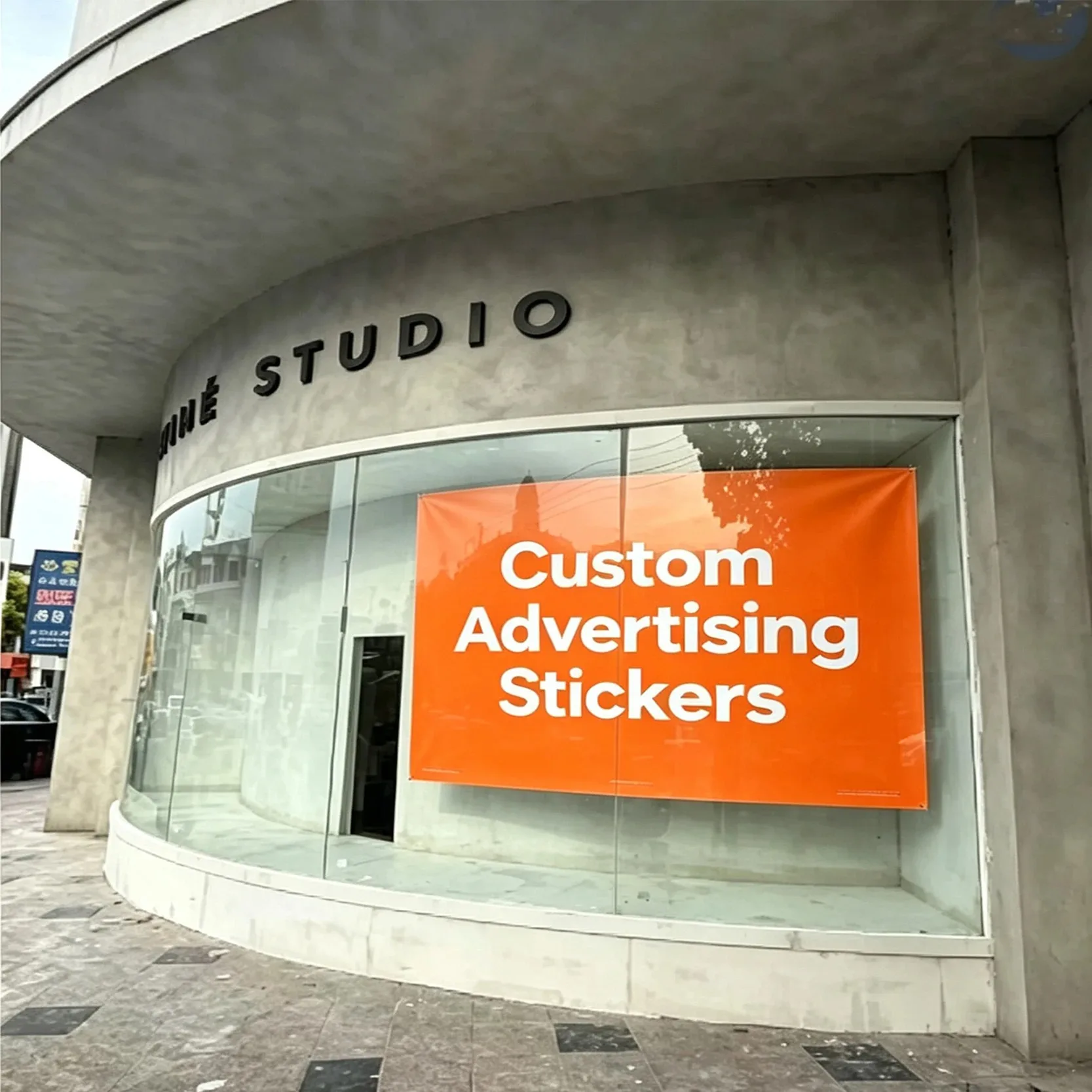 Custom Brand Vinyl Decals, Weather Resistant Self-Stick Advertising Stickers for Commercial Promotion & Public Notice Displays