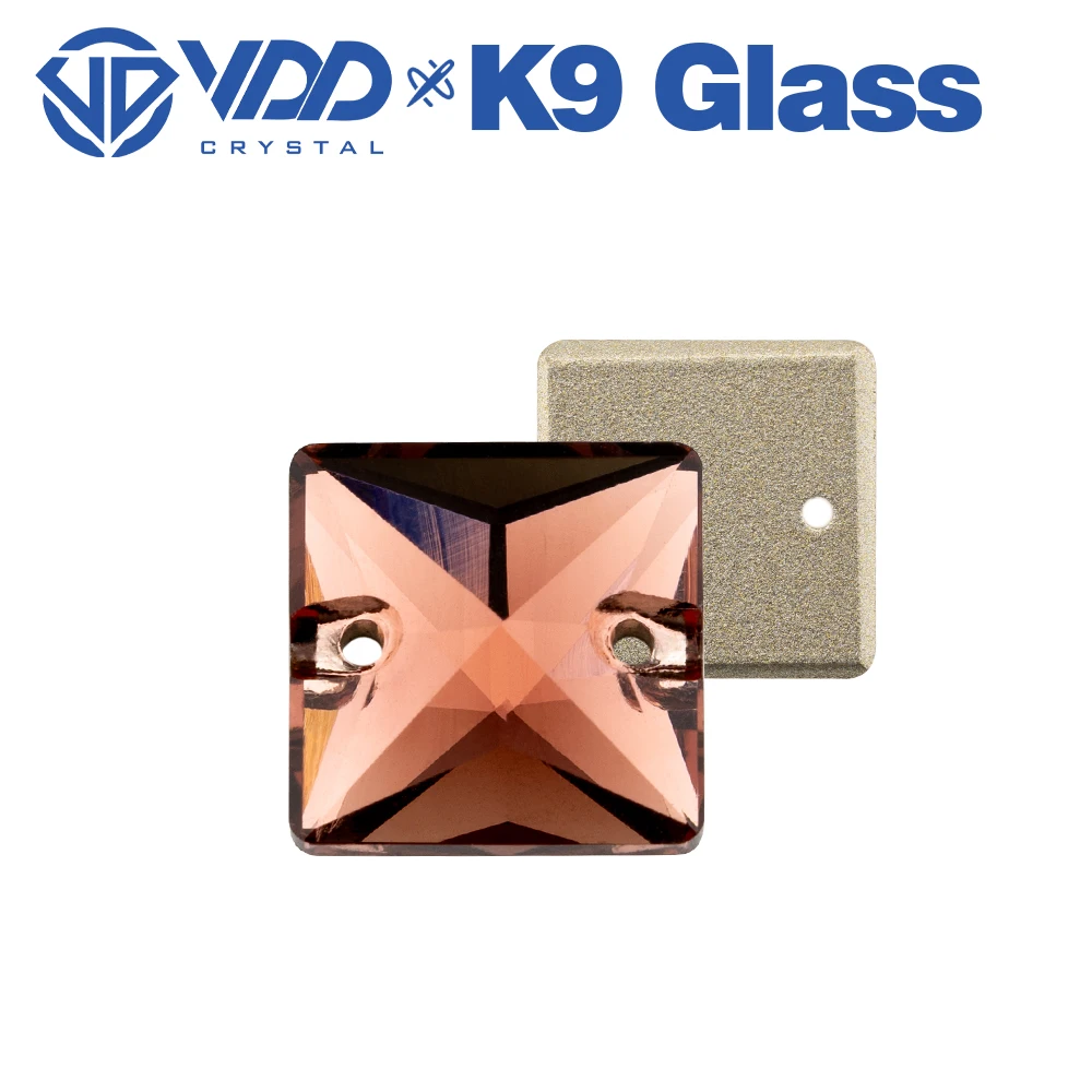 VDD S111 Wein Quadratische AAAAA Top-Qualität K9 Glas Aufnähbare Strasssteine Kristall Flache Steine zum Aufnähen für Kleidungsdekorationen – Detail 4