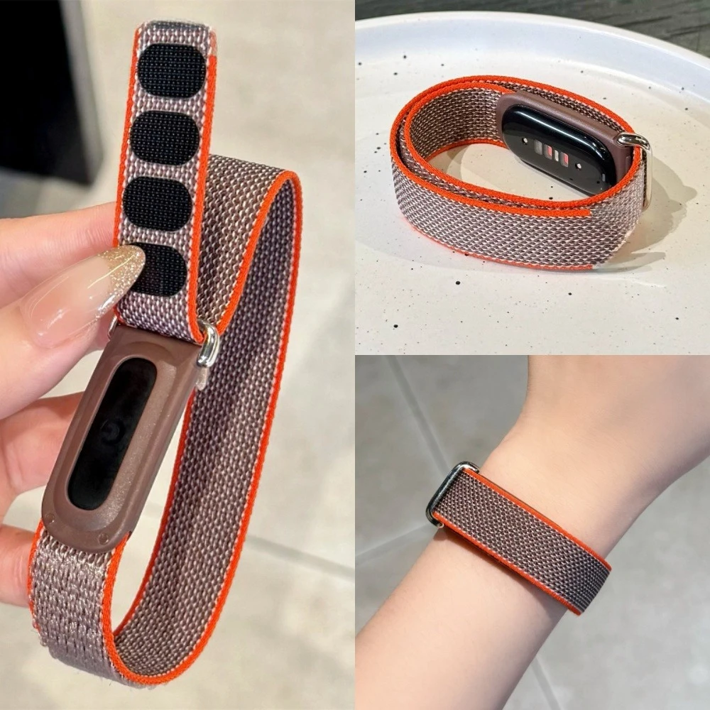 Nylon Braided Sports Watch Strap For Google Fitbit Air Velcro Bracelet Quick-dry Breathable Wrist Band Accessories