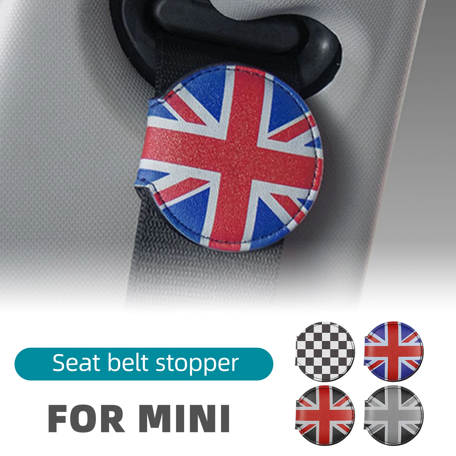 for Mini Cooper F54 F55 F56 F60 R56 R60 R61 Car Seat Belt Retainer Space Limit Buckle Clip Adjuster Personalised Decorations