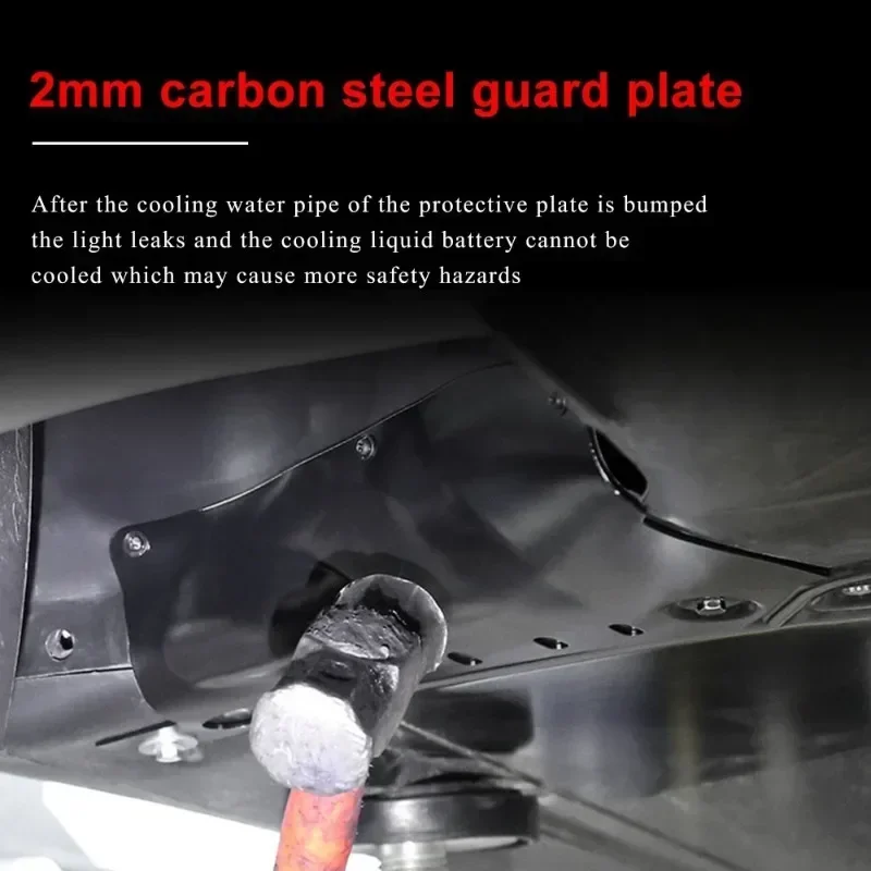 Coolant Pipe Guards for Tesla Model 3 Y Chassis Pipeline Protection Baffle Car Modeling Anti-leakage Covers Protection Part 2023