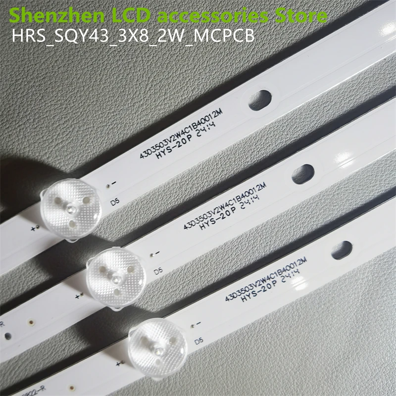 Für Werbe maschine c43w lcd tv hintergrund beleuchtung streifen hrs_sqy43_3x8_2w_mcpcb