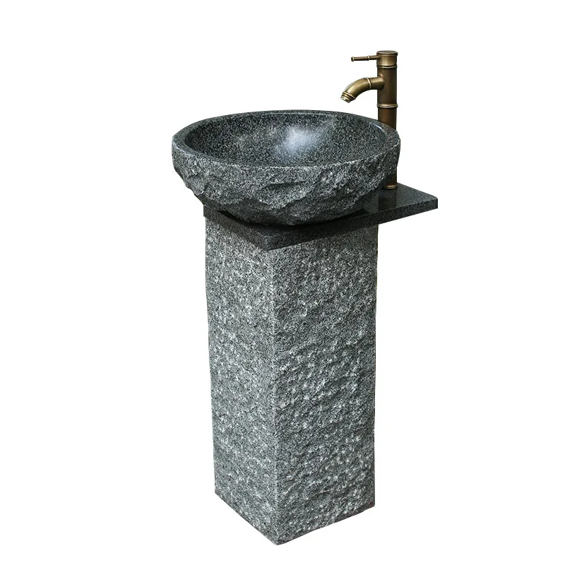 

stone wash basin Column type Garden sink Natural stone Outdoor garden