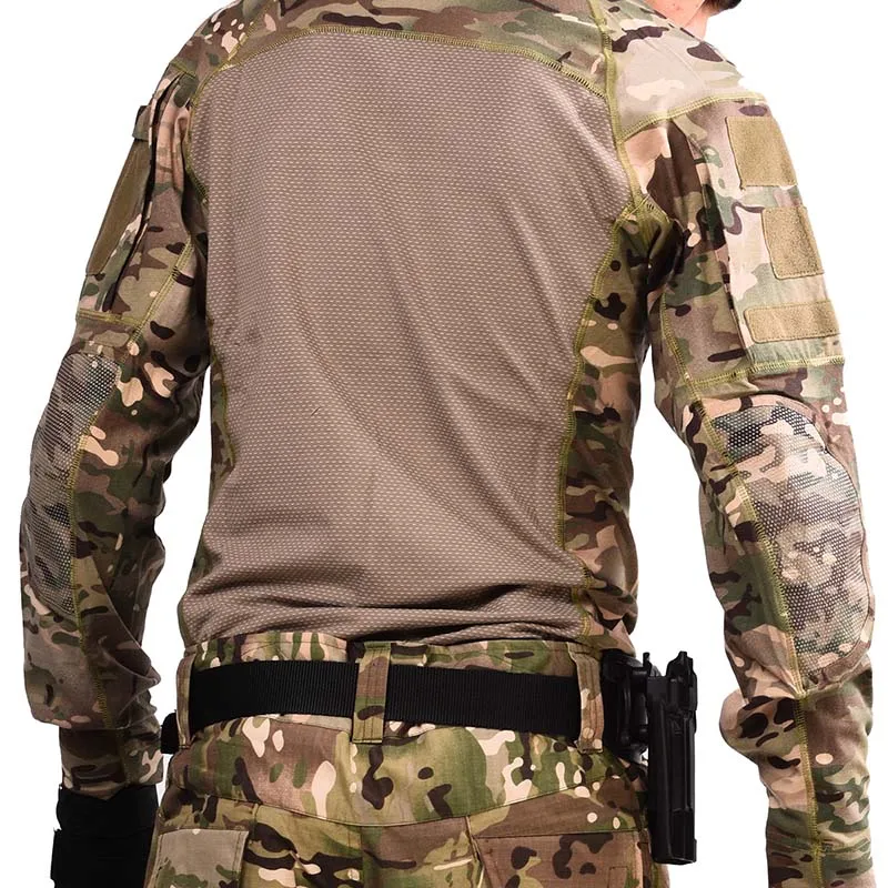 Camisas de combate de camuflaje CP para hombres, pantalones militares, camisa larga, Multicam, Airsoft, Paintball, táctico, ropa de caza