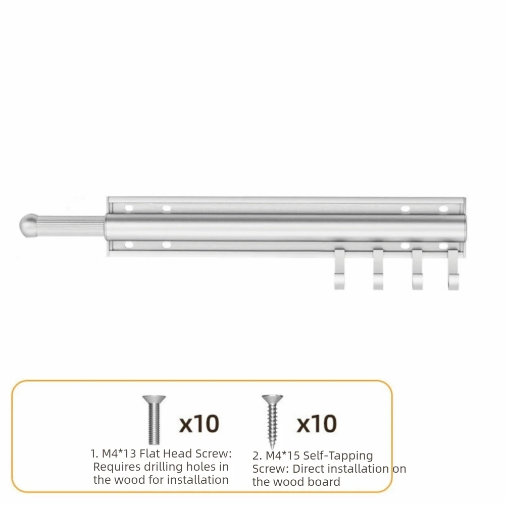 

Выдвижная вешалка для одежды из алюминиевого сплава для шкафа, настенная, с 4 крючками, экономия места, с функцией хранения столовых приборов