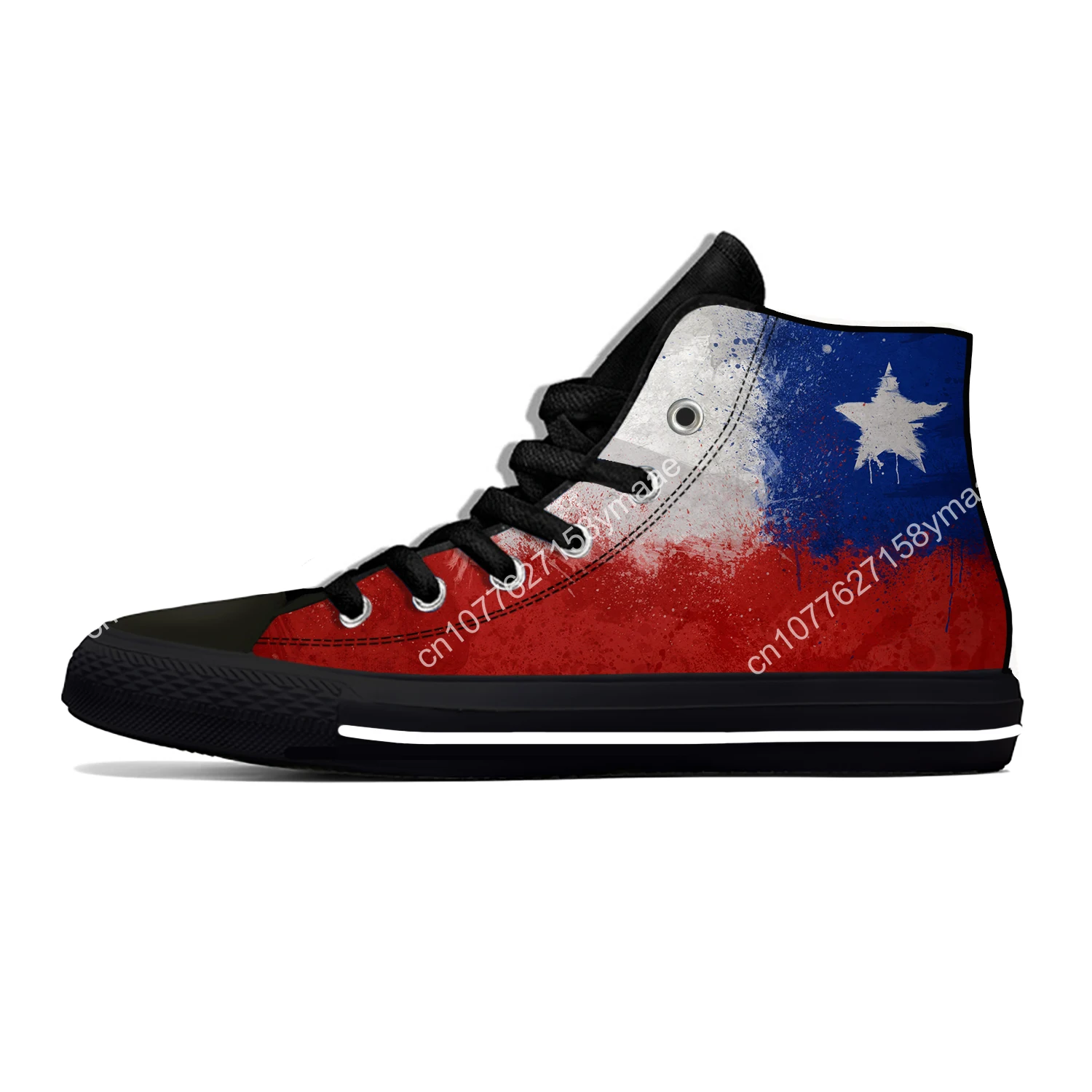 Hot Chilean Flag Chile Patriotic Cool Breathable Casual Shoes High Top Lightweight Summer Classic Board Shoes Men Women Sneakers