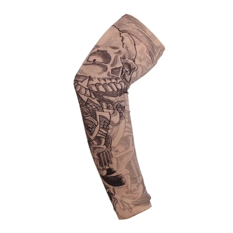 2025 New Summer Men Women Outdoor Riding Flower Arm Tattoo Sleeve Sports Travel Fishing Sunscreen Tattoo Sleeve Arm Guard