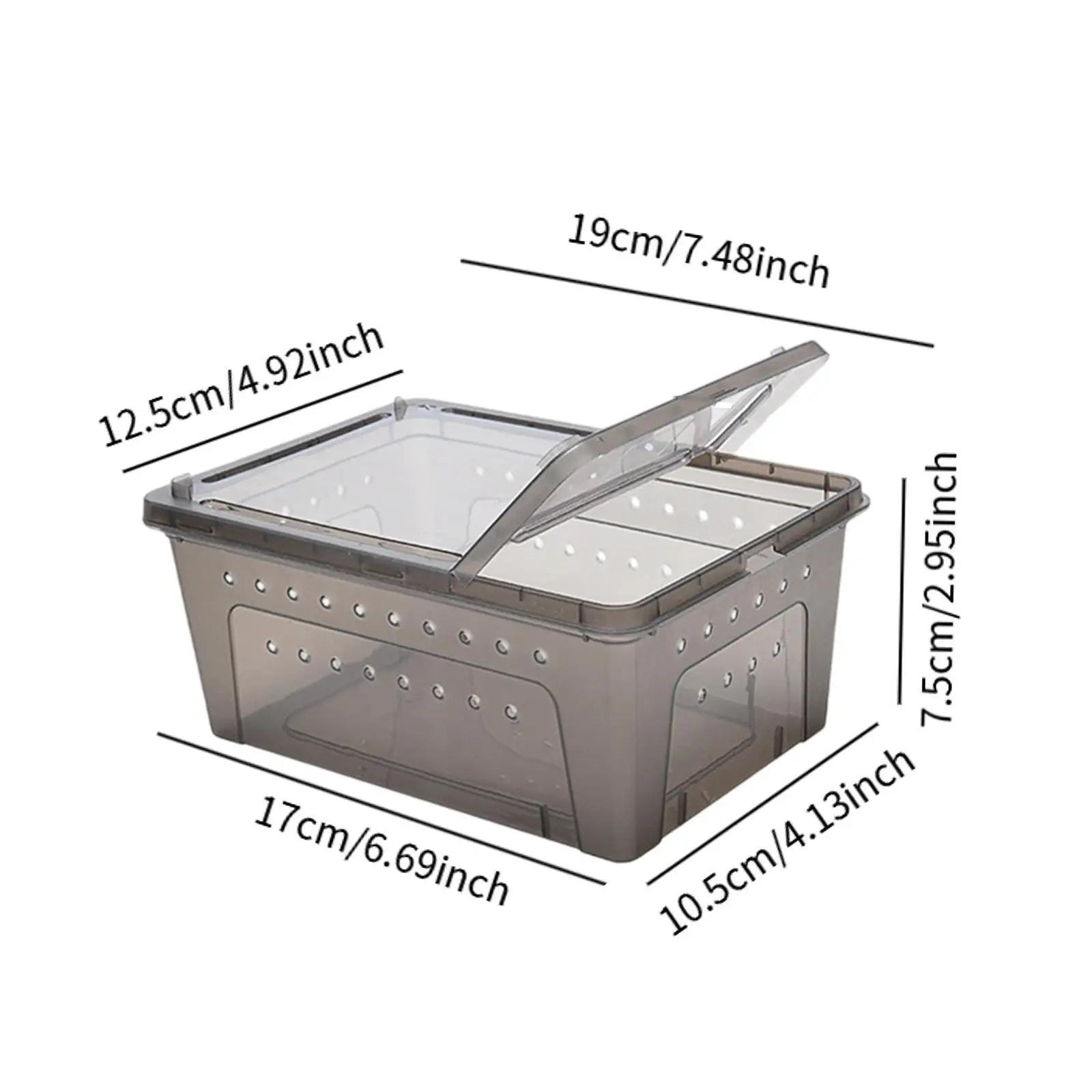 Reptile Breeding Box Lightweight Terrarium Breeding Tank Portable Animal Habitat Cage for Silkworm Scorpion Frogs Gecko Turtle