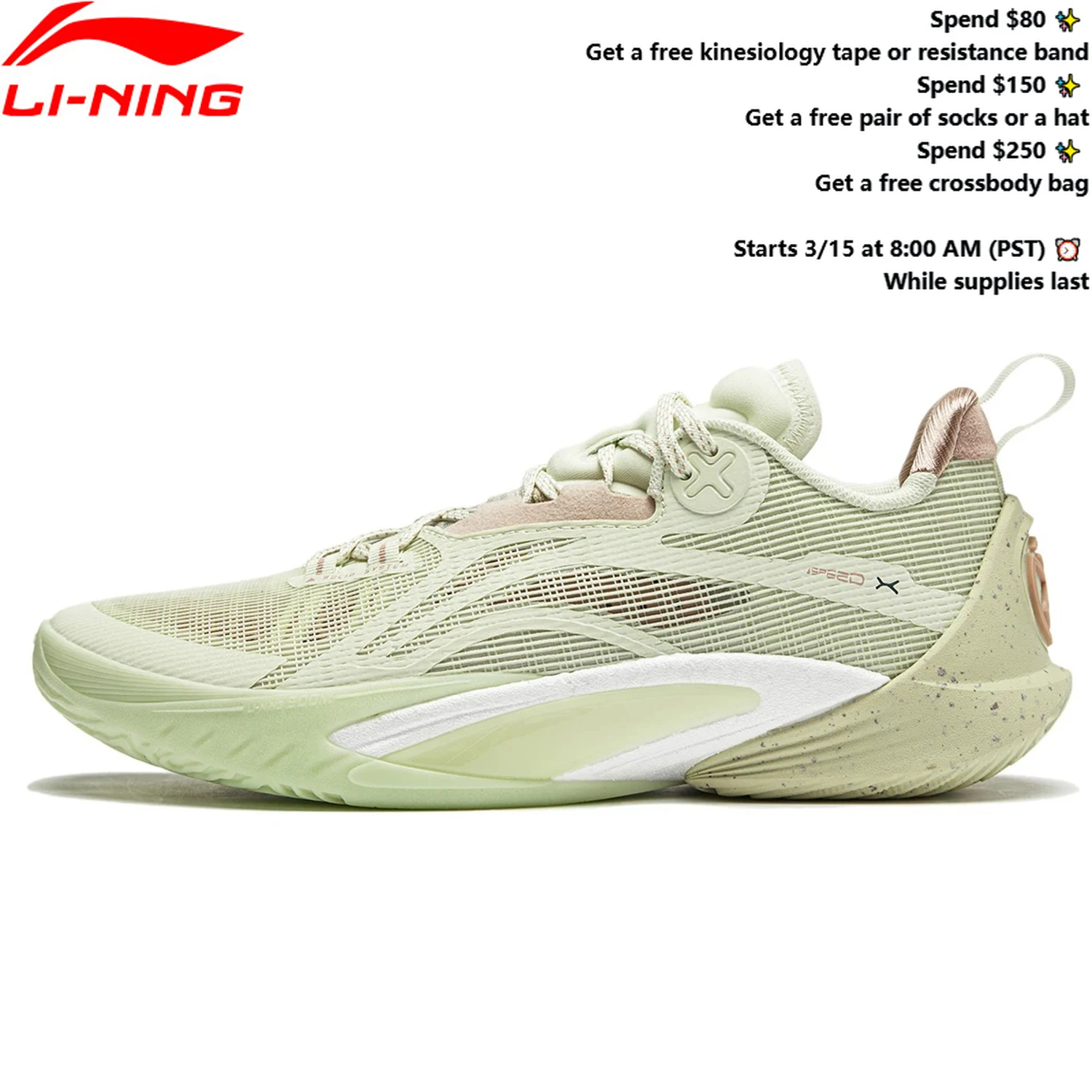 

Li-Ning Men's SPEED X Professional Basketball Shoes BOOM Cushion COOL SHELL Stable Support Sneakers Sport Shoes ABAU021