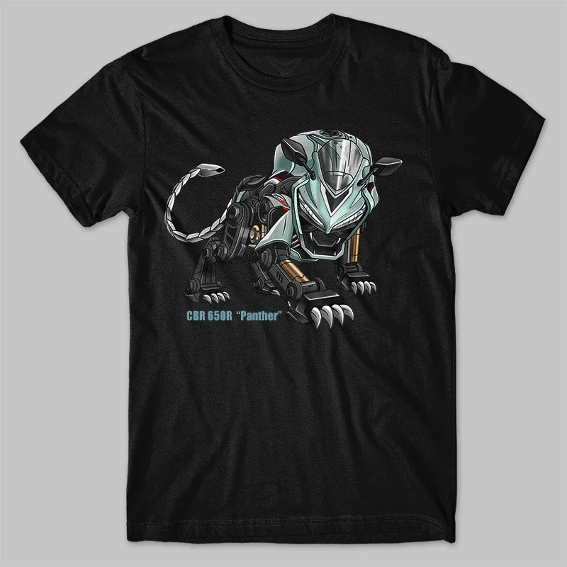 Cotton O-Neck Short Sleeve Casual Mens Tshirt Classic Japanese Motorcycle CBR 650R Panther Transfiguration Inspired T-Shirt