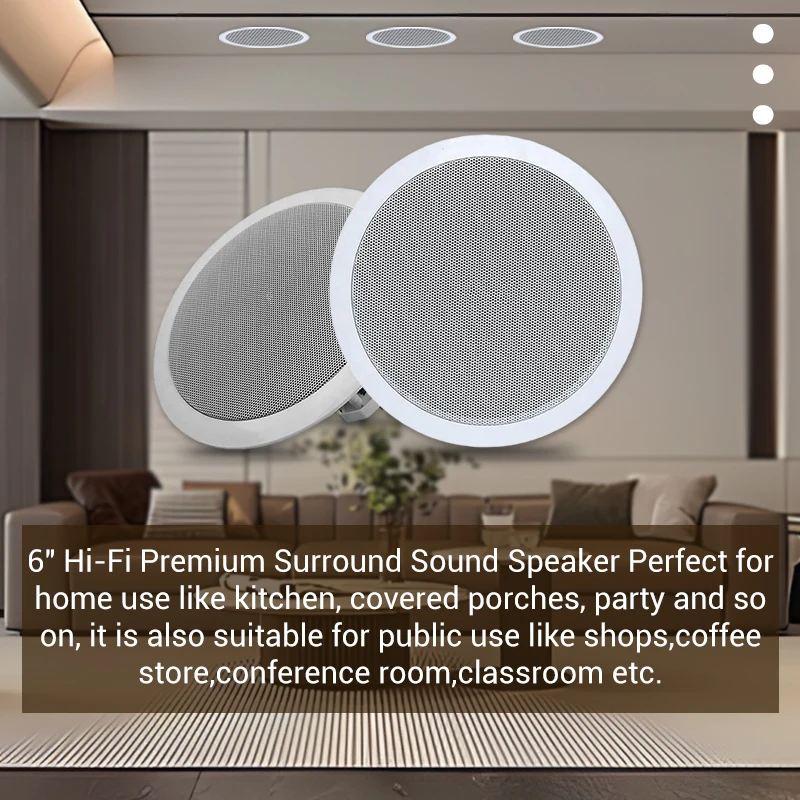 104 High Quality  6 Inch 10w Speaker Public Address Home Theatre  Ceiling Speaker System