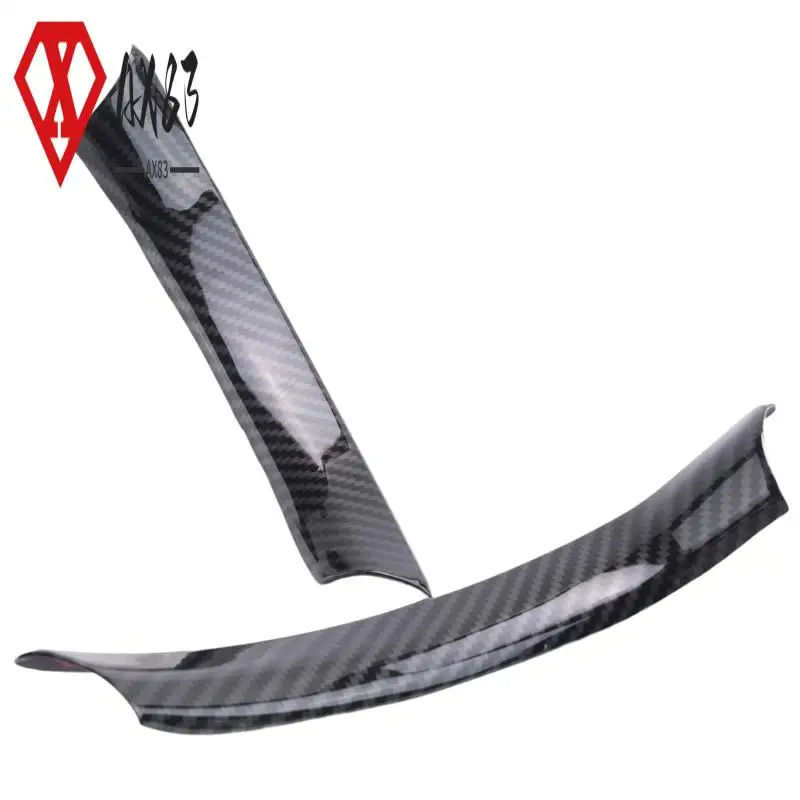 

AX83-2Pcs Car Interior Steering Wheel Carbon Fiber Decorative Decor Cover Trim For Alfa Romeo Stelvio/Giulia 2016-2018