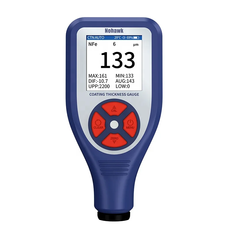 

China Supplier Digital Metal Coating Thickness Gauge Car Paint Tester Automotive Tool Colored Screen For Business