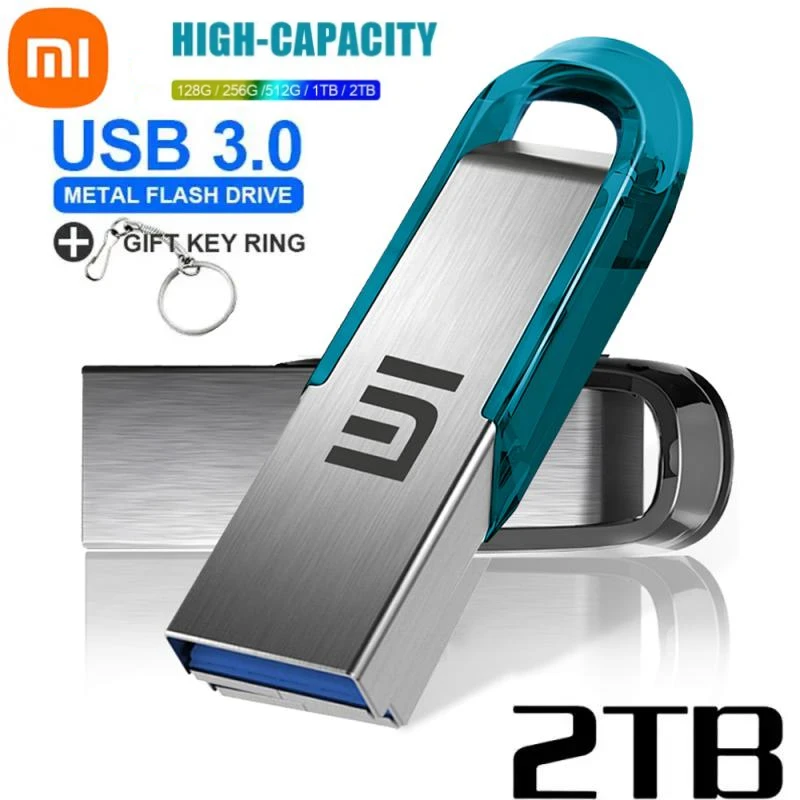 샤오미 USB 3.0 플래시 드라이브, 고속 펜 드라이브, USB 메모리 스틱, 방수 플래시 펜 드라이브, 테이블 PC용 금속 디스크, 2TB, 1TB