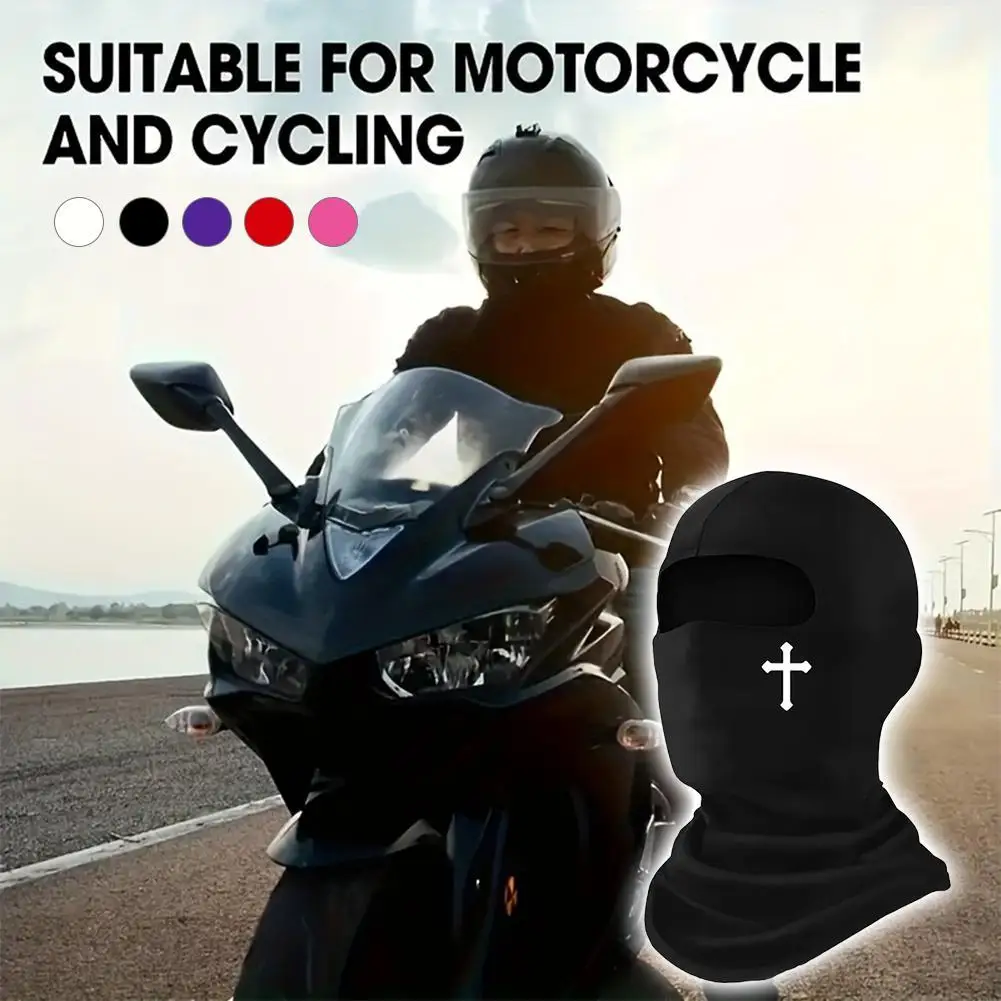 

Breathable Black Cross Balaclava Caps For Men Face Ski Mask Beanie Four Seasons Bicycle Hiking Outdoor Sports Tool Bonnet Q2E7