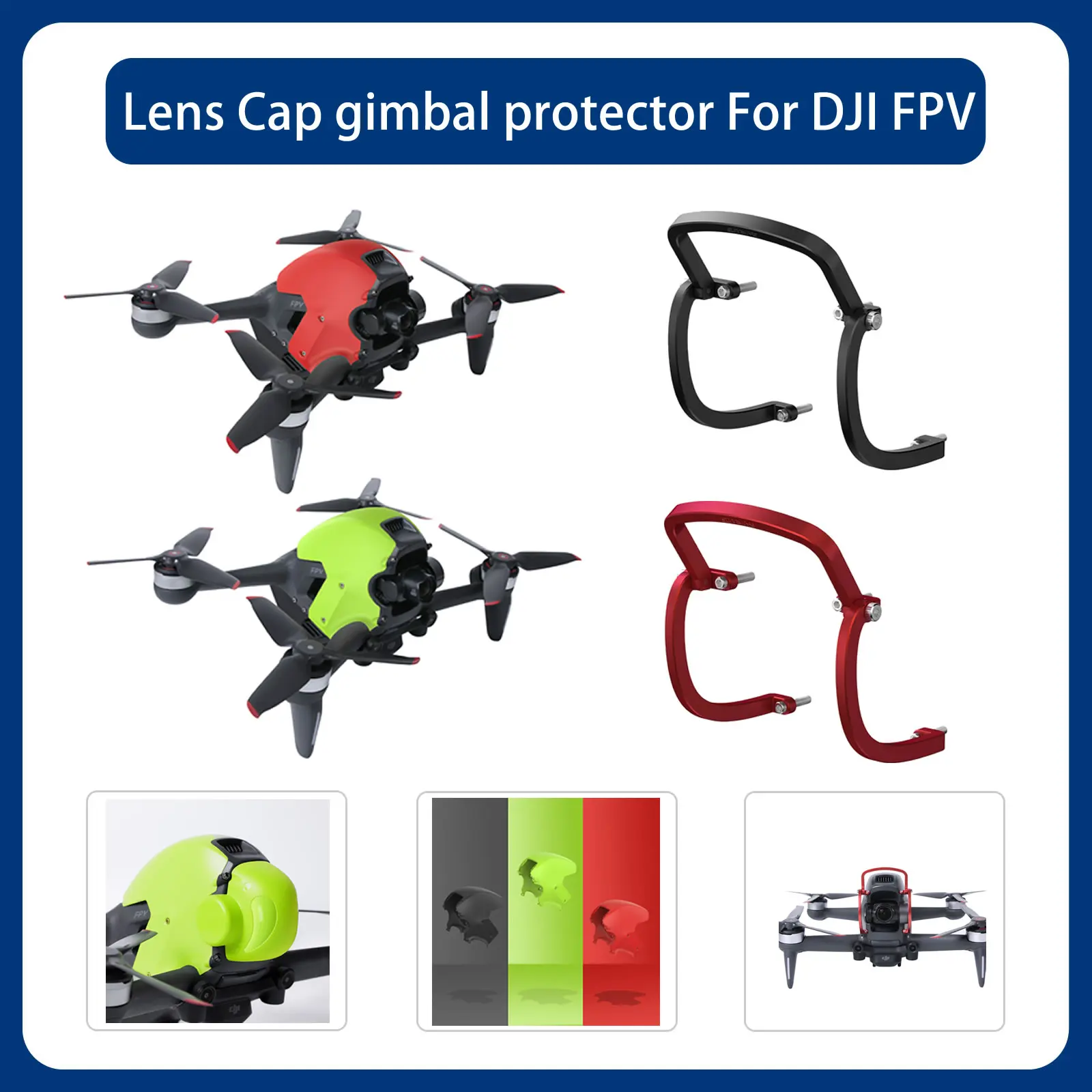 Sunnylife for DJI FPV Drone Plastic Cap Top Case Replacement Cover for DJI FPV Drone Gimbal Bumper Protector Accessories