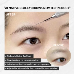 10pcs Real Eyebrow Needles for Begginner Training Professional Eyebrow Implantation Technology for Permanent Makeup