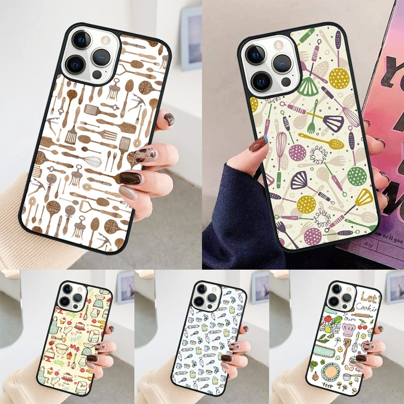 Baking Cook Chef phone case Cover For iPhone 14 15 16 Pro Max SE 2020 coque For apple 11 12 13 Pro Max Mini 7 8 Plus