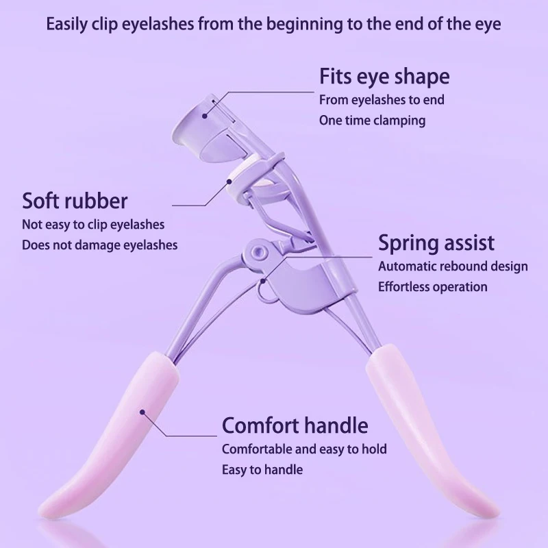 Professional Stainless Steel Eyelash Curler with Comb Tweezers Natural Curling Eyelash Clip Cosmetics Eye Makeup Beauty Tools